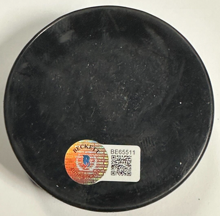 Rogie Vachon Autographed Hockey Hall of Fame Puck W/ HOF 16 BAS