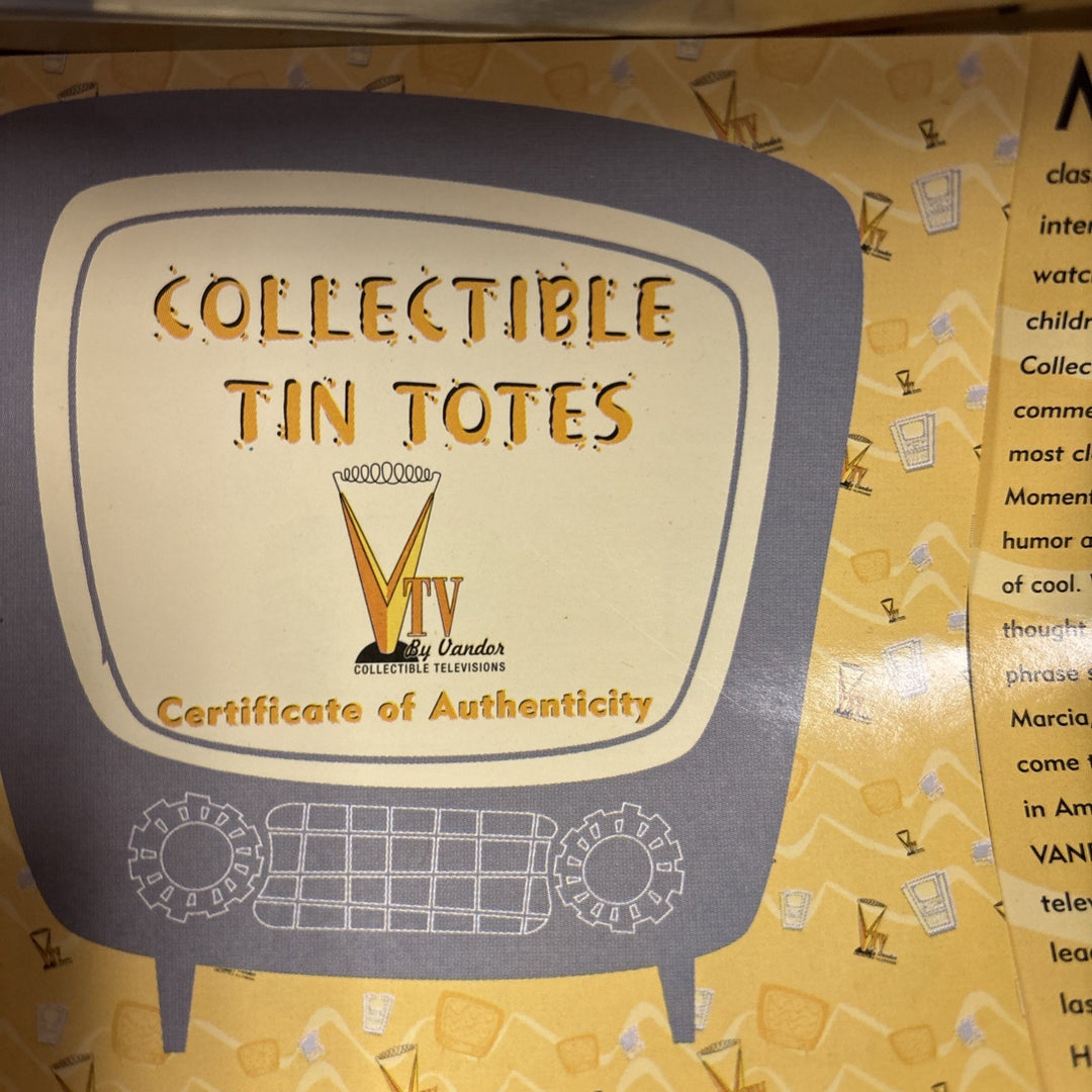 The Three Stooges Comedy Tin Lunch Box Collectible Vintage COA