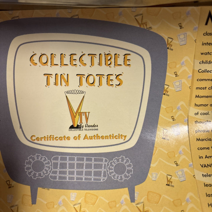 The Three Stooges Comedy Tin Lunch Box Collectible Vintage COA