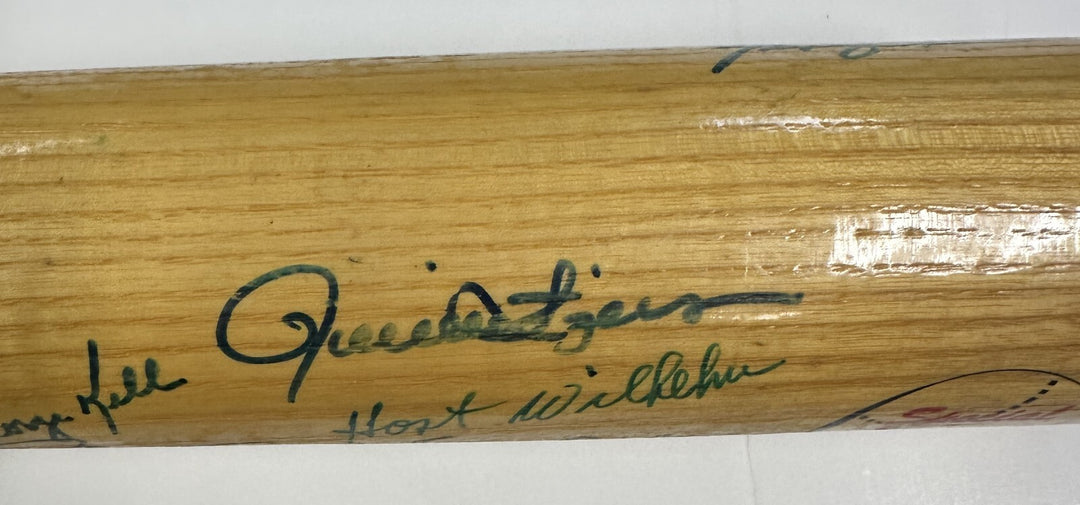Baseball Hall of Famers Autographed Bat Kiner Winfield Carlton Brock