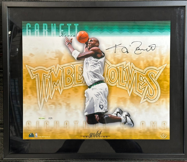 Kevin Garnett Autographed 16x20 Signature Slams Gold Autographed Photo 21/21 UDA