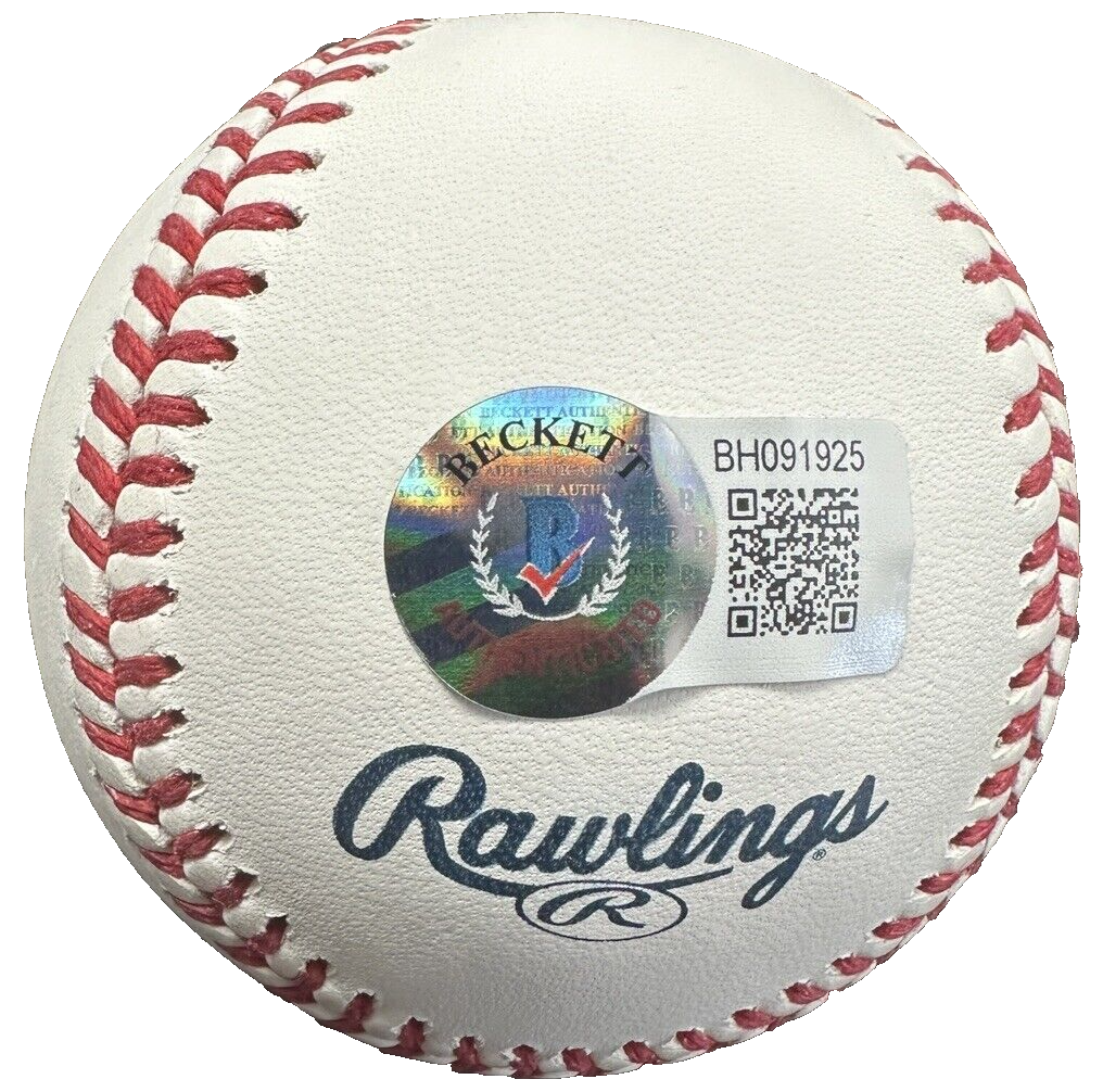David Ortiz Autographed Official Final Season Baseball Red Sox BAS Red Sox