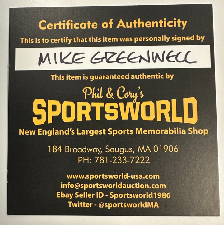 Mike Greenwell Autographed Official American League Baseball Red Sox