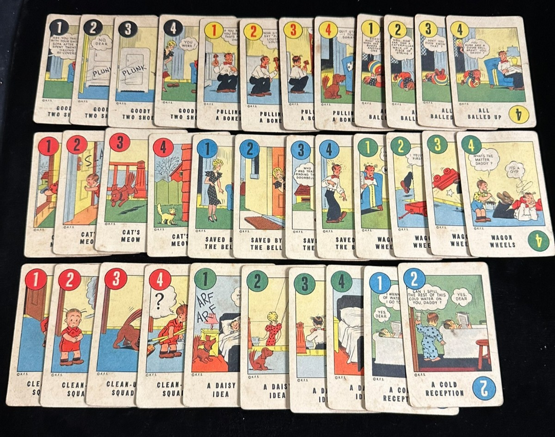 Vintage 1941 Blondie Comic Strip Playing Card Game & Original Box