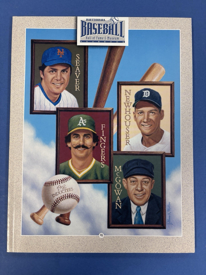 1992 MLB Hall Of Fame Program Tom Seaver Rollie Fingers