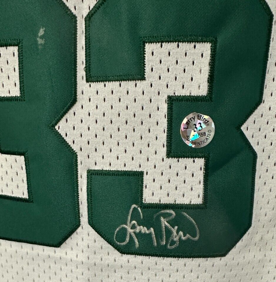 1985-86 Larry Bird Autographed Boston Celtics Hardwood Classics White Jersey NBA