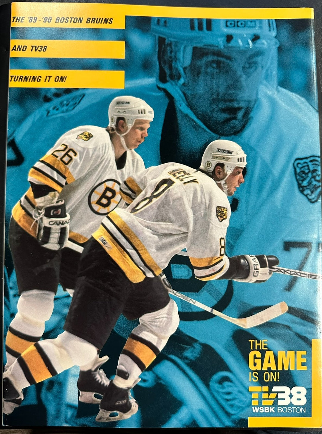 Gordie Howe Autographed 1990 Boston Bruins & Edmonton Oilers Stanley Cup Program