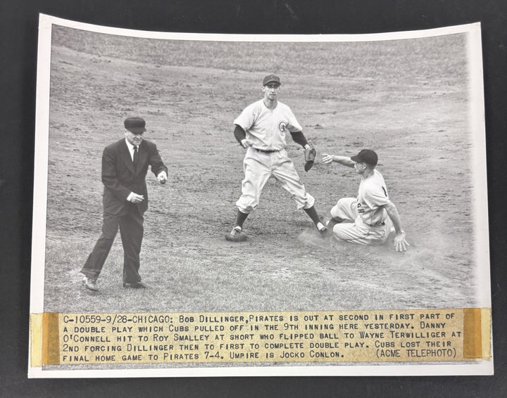 1950’s Original 7x9 Newspaper Wire Photo Bob Dillinger  Wayne Terwilliger