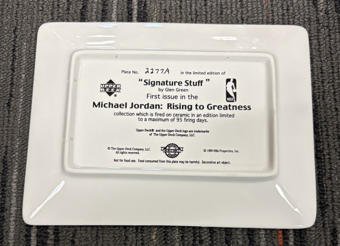 Michael Jordan Upper Deck Rising To Greatness Porcelain Plate Set Of 5