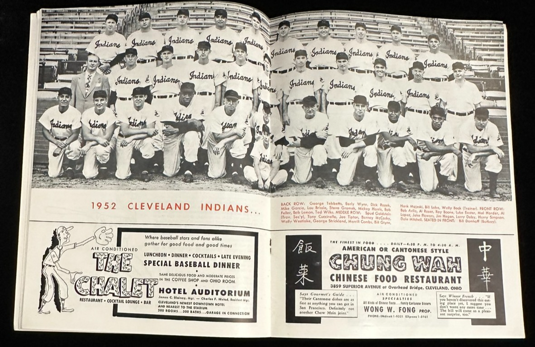 Vintage 1953 Cleveland Indians Yearbook Play Ball!! Feller Lemon Rosen Doby