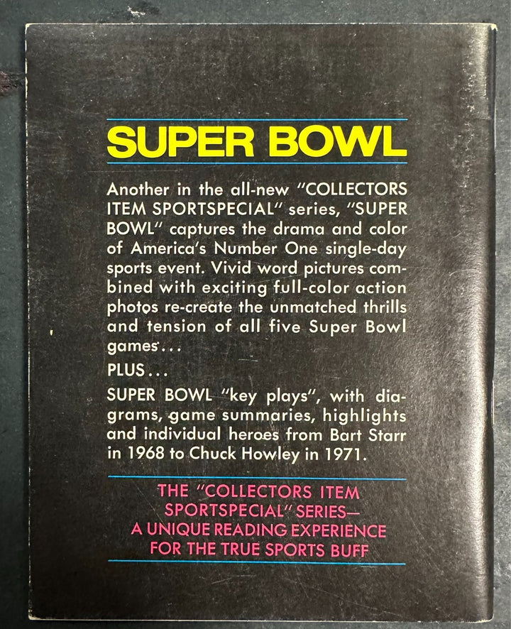 Fifth Anniversary of the Super Bowl, Collectors Booklet 1st Printing Aug 1971