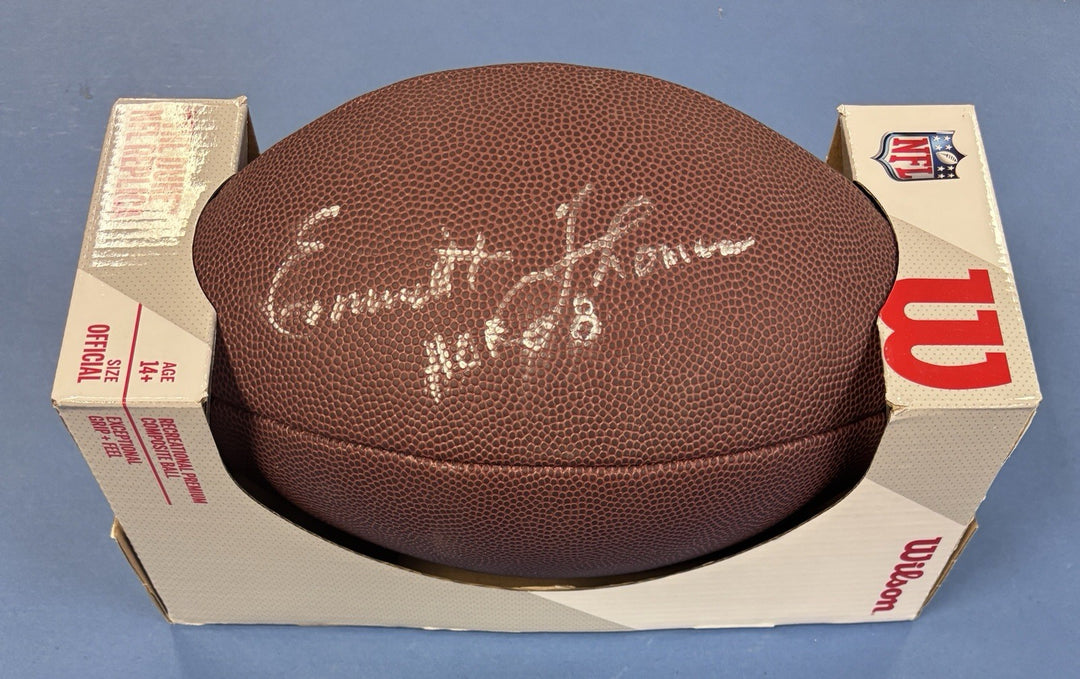 Emmitt Thomas HOF Signed Wilson Football Kansas City Chiefs Sportsworld COA