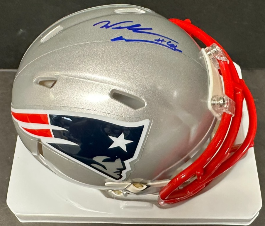 Will Campbell Autographed New England Patriots Mini Helmet JSA