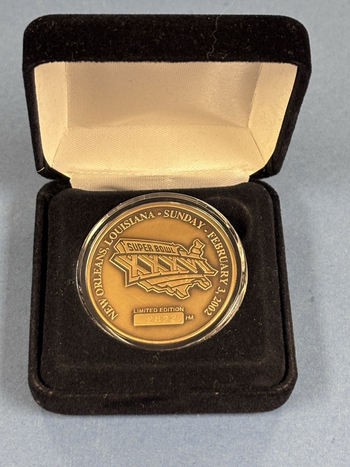 Highland Mint New England Patriots Super Bowl XXXVI 36 Champions Medallion
