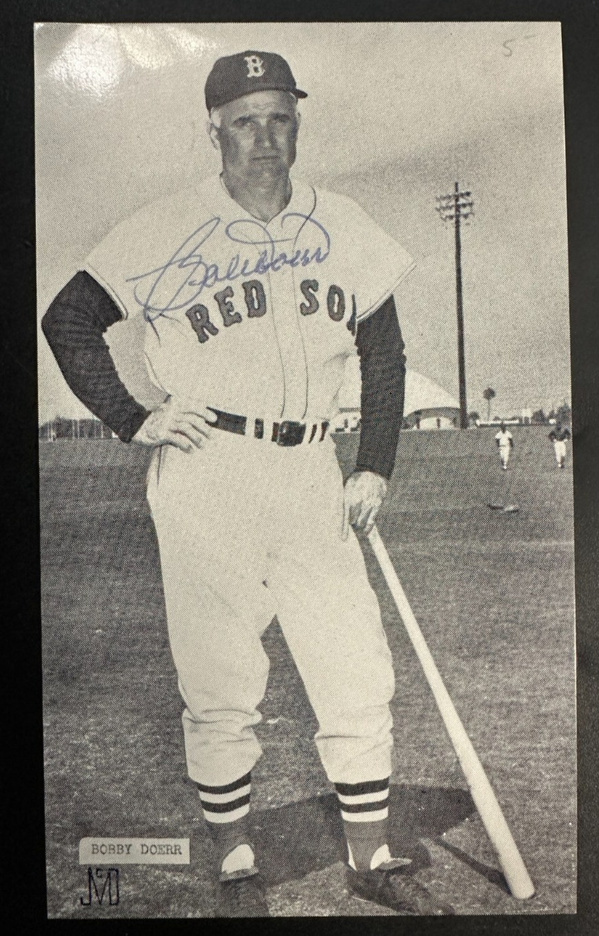 Bobby Doerr Autographed Boston Red Sox Postcard HOF