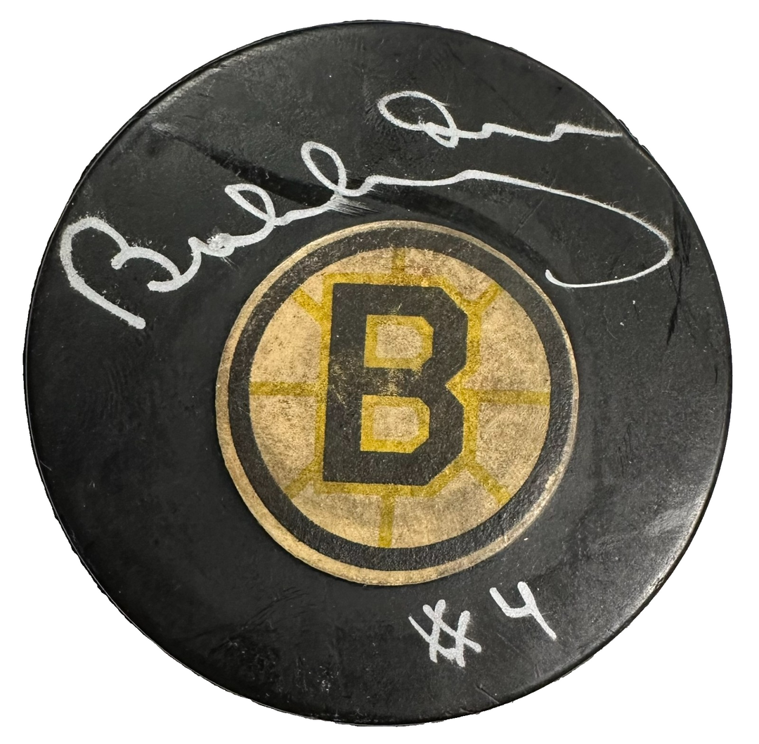 Bobby Orr Autographed 1960's Boston Bruins Art Ross Puck W/ #4 HOF