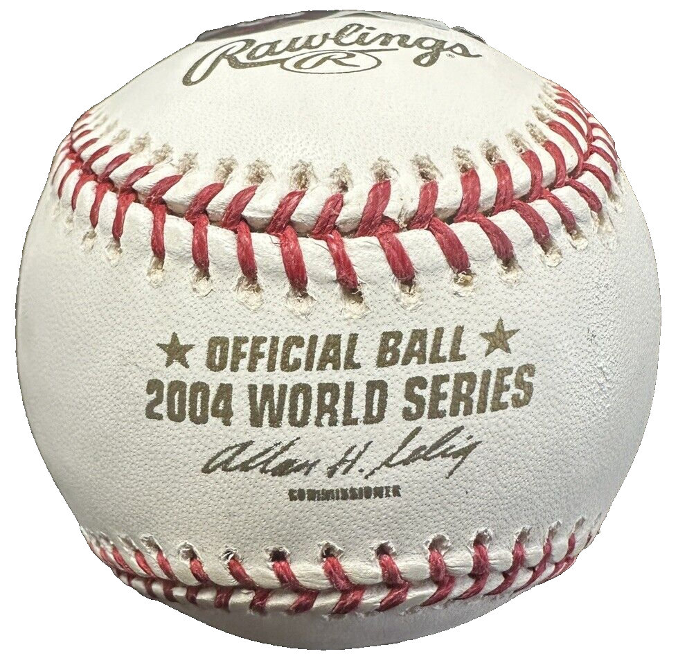 David Ortiz Autographed Official 2004 World Series Baseball Red Sox BAS Red Sox