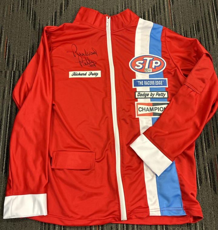 NASCAR Legend Richard Petty Autographed STP Racing Jacket Beckett COA