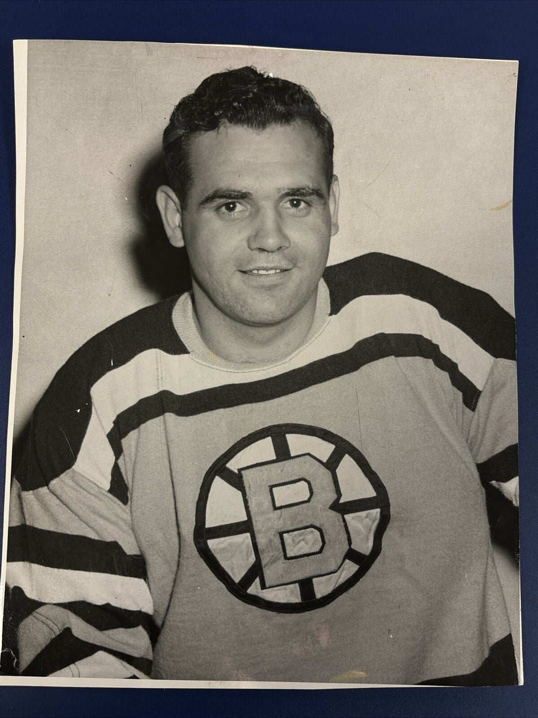 1960’s Leo Boivin Original Boston Bruins Team Photo 8x10