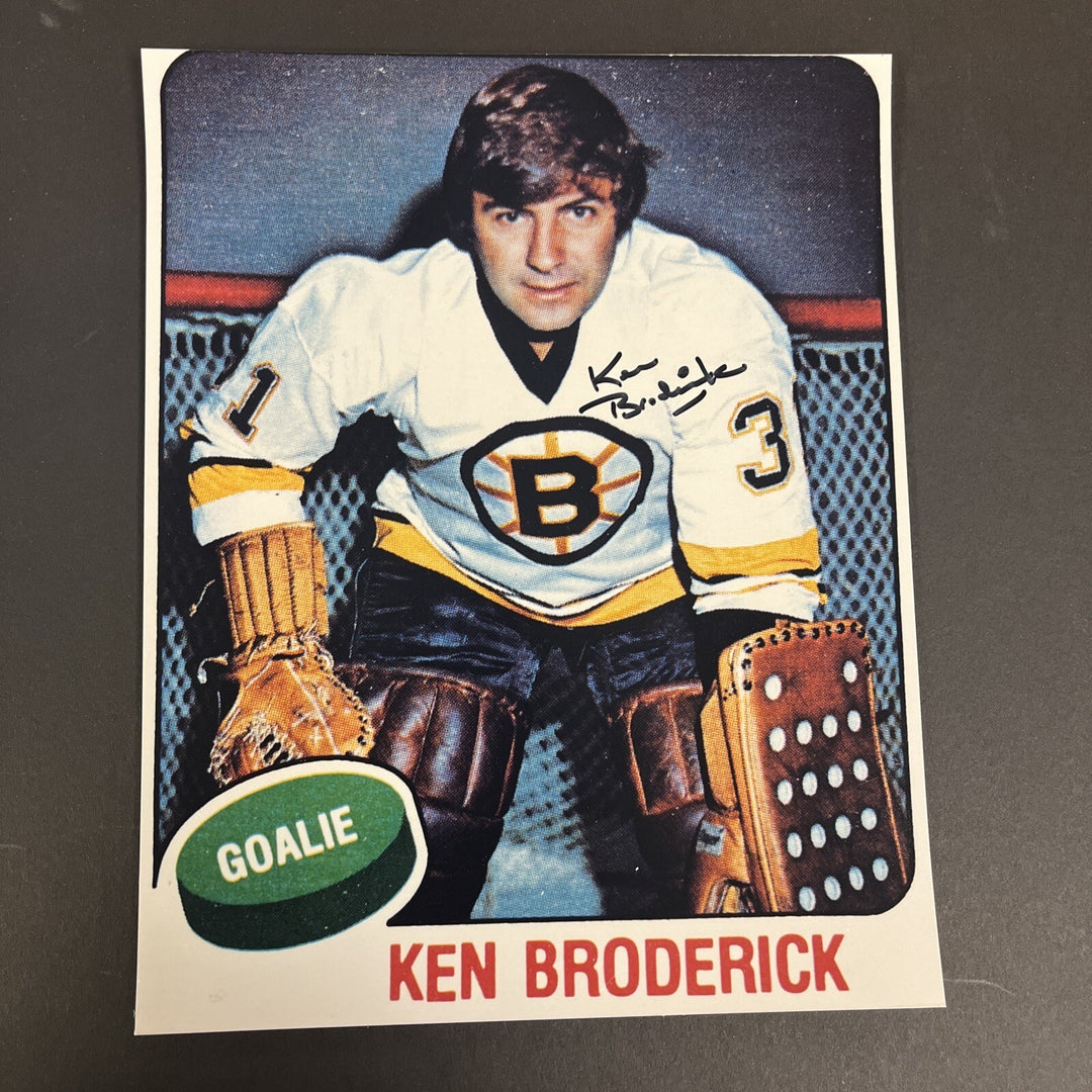 Ken Broderick Signed 8x10 Boston Bruins Sportsworld
