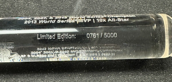 David Ortiz Autographed Final Season Acrylic Mini Bat BAS /5000 HOF Red Sox