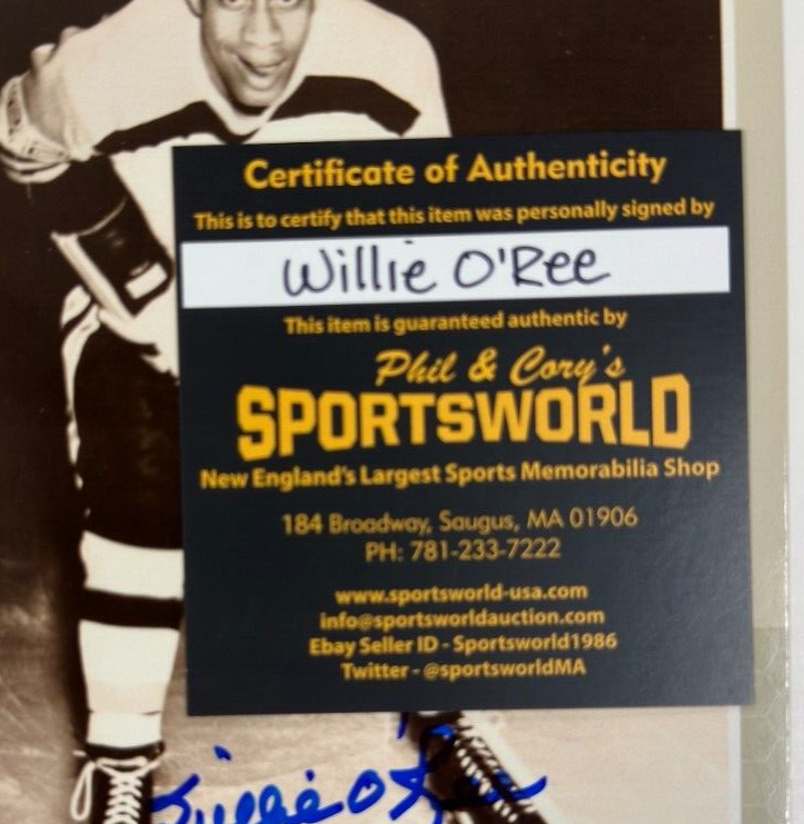 1997 Pinnacle Beehive Willie O'Ree Autographed Rookie Card #75 Boston Bruins HOF