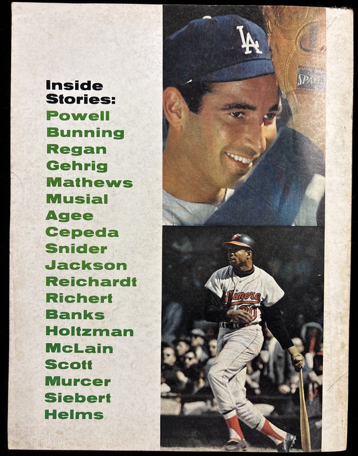 1967 Baseball Yearbook Magazine Sandy Koufax / Frank Robinson Cover