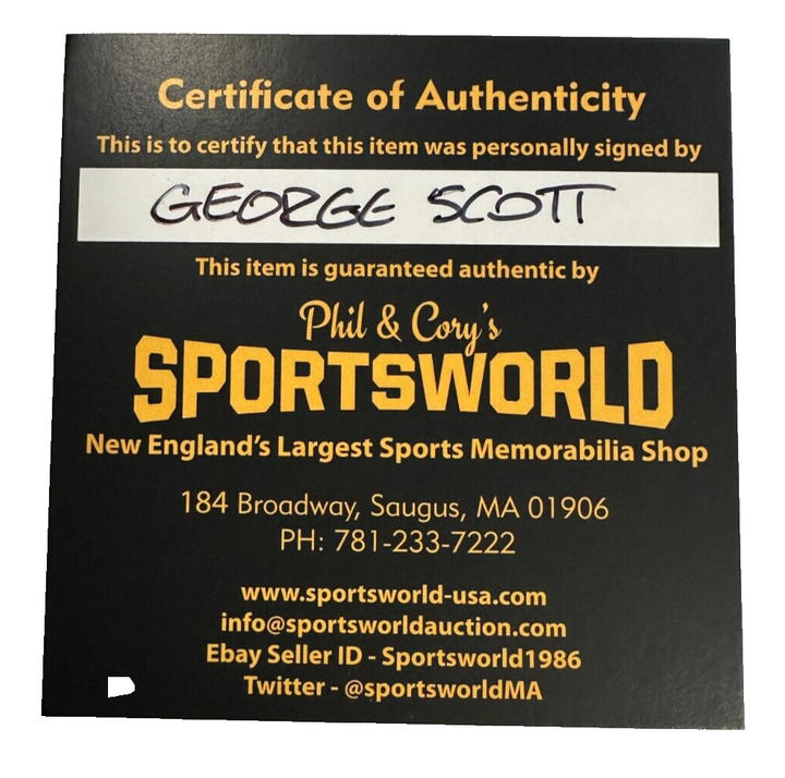 George Scott Autographed OAL Baseball W/ 1967 AL Champs Insc Red Sox