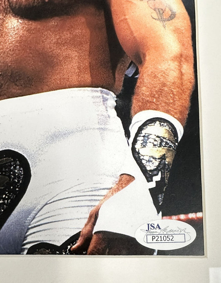 Bret The Hitman Hart & Shawn Michaels Autographed Handshake 11x14 Photo BAS