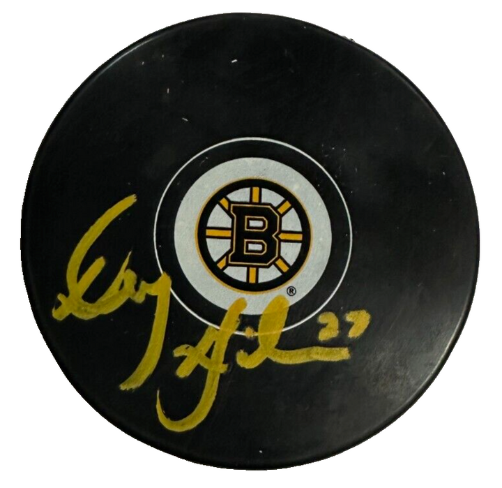 Doug Gibson Autographed Boston Bruins Hockey Puck NHL