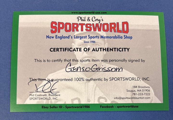 Geneo Grissom Signed Wilson Football New England Patriots Sportsworld COA