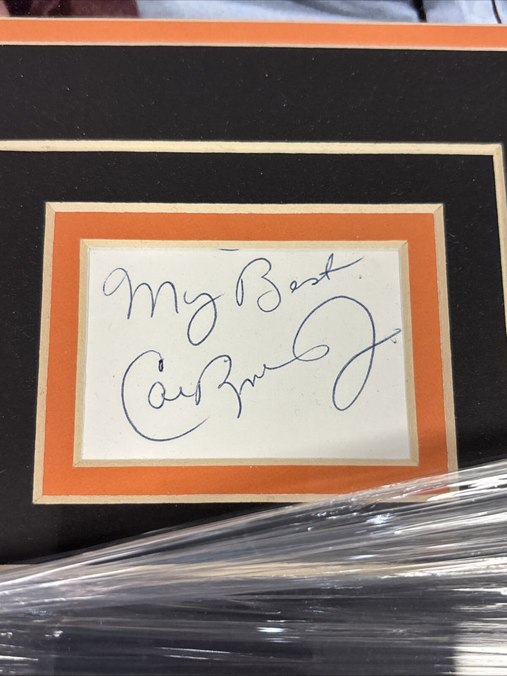 Cal Ripken Jr Signed Framed Cut Autograph & Photo Baltimore Orioles Sportsworld