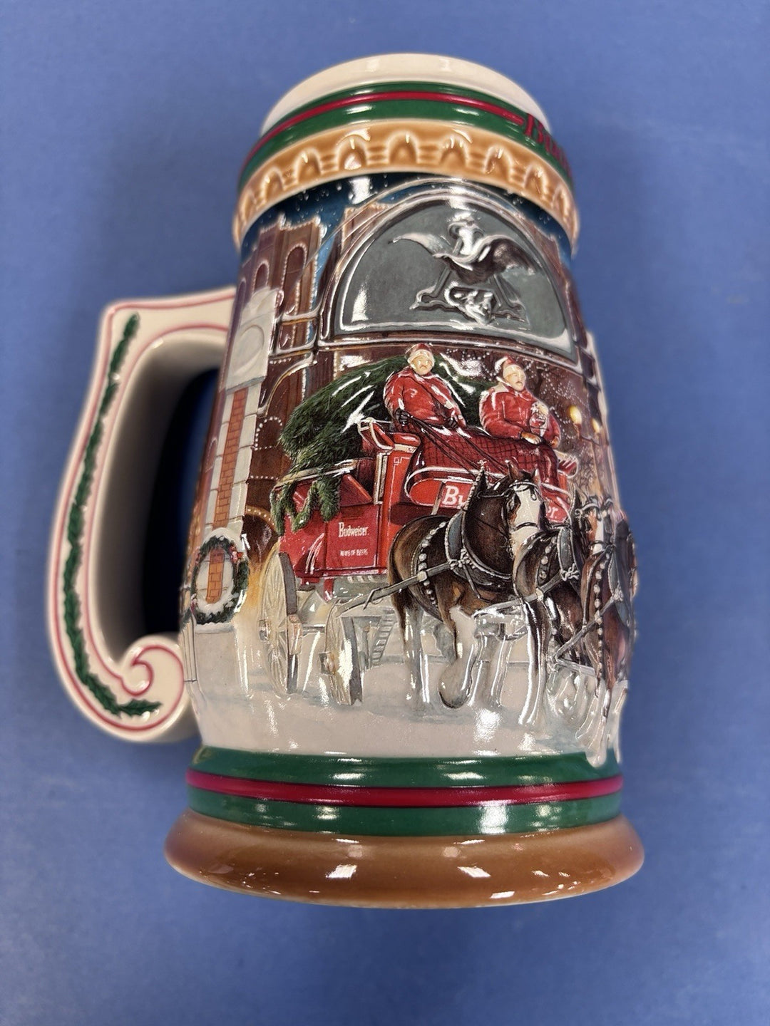 1997 Budweiser Holiday Christmas Stein Mug Collector Series