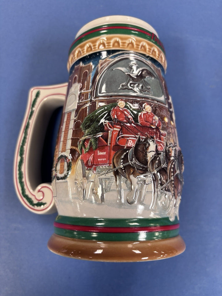 1997 Budweiser Holiday Christmas Stein Mug Collector Series