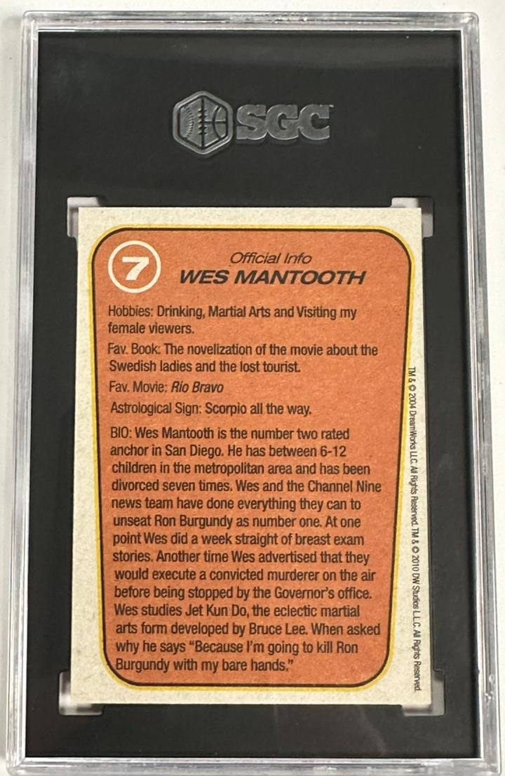 2011 DreamWorks Anchorman The Legend of Ron Burgundy Wes Mantooth SGC 9 Mint