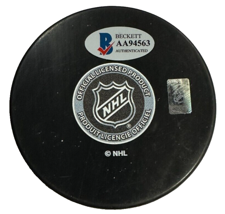 Don Awrey Autographed Boston Bruins Hockey Puck W/ SCC 70-72 Insc BAS