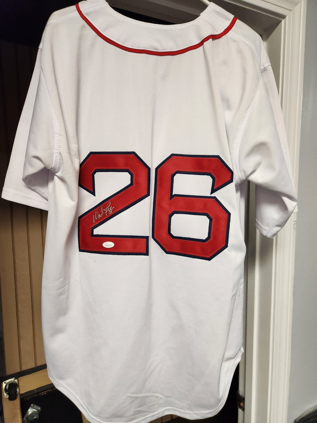 Wade Boggs Autographed Boston Red Sox Home Jersey JSA HOF