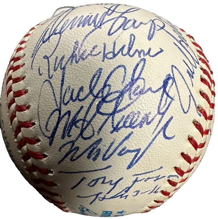 1991 Boston Red Sox Team Autographed Baseball Clemens Boggs Boddicker
