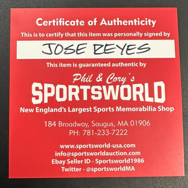 Jose Reyes Autographed Major League Baseball New York Mets