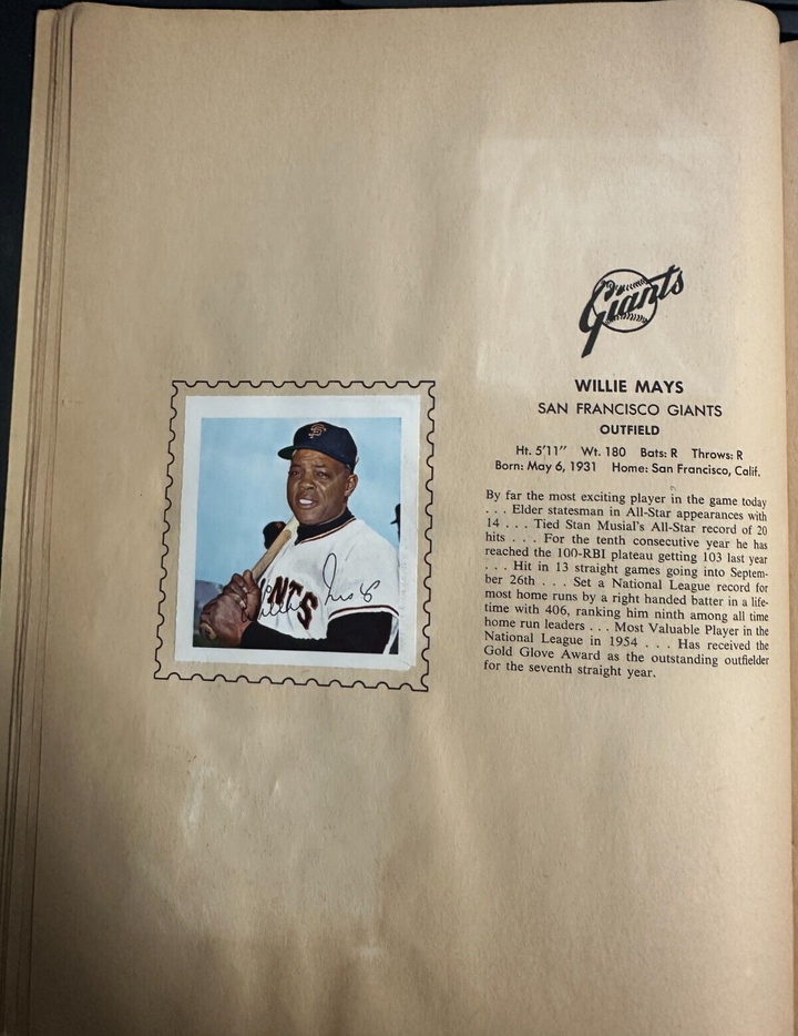 1964 Wheaties Major League Baseball MLB All-Star Player Stamp Album Complete