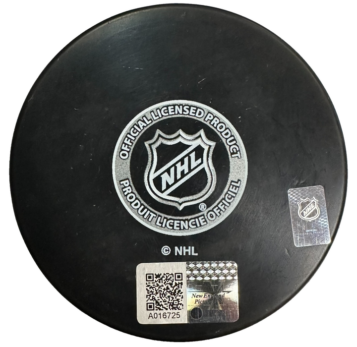 Morgan Geekie Autographed Boston Bruins Hockey Puck NHL