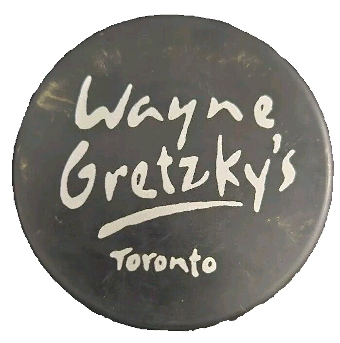 Wayne Gretzky's Toronto Restaurant Commemorative Hockey Puck HOF Oilers Kings