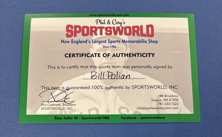 Bill Polian Signed Wilson Football Buffalo Bills Sportsworld COA