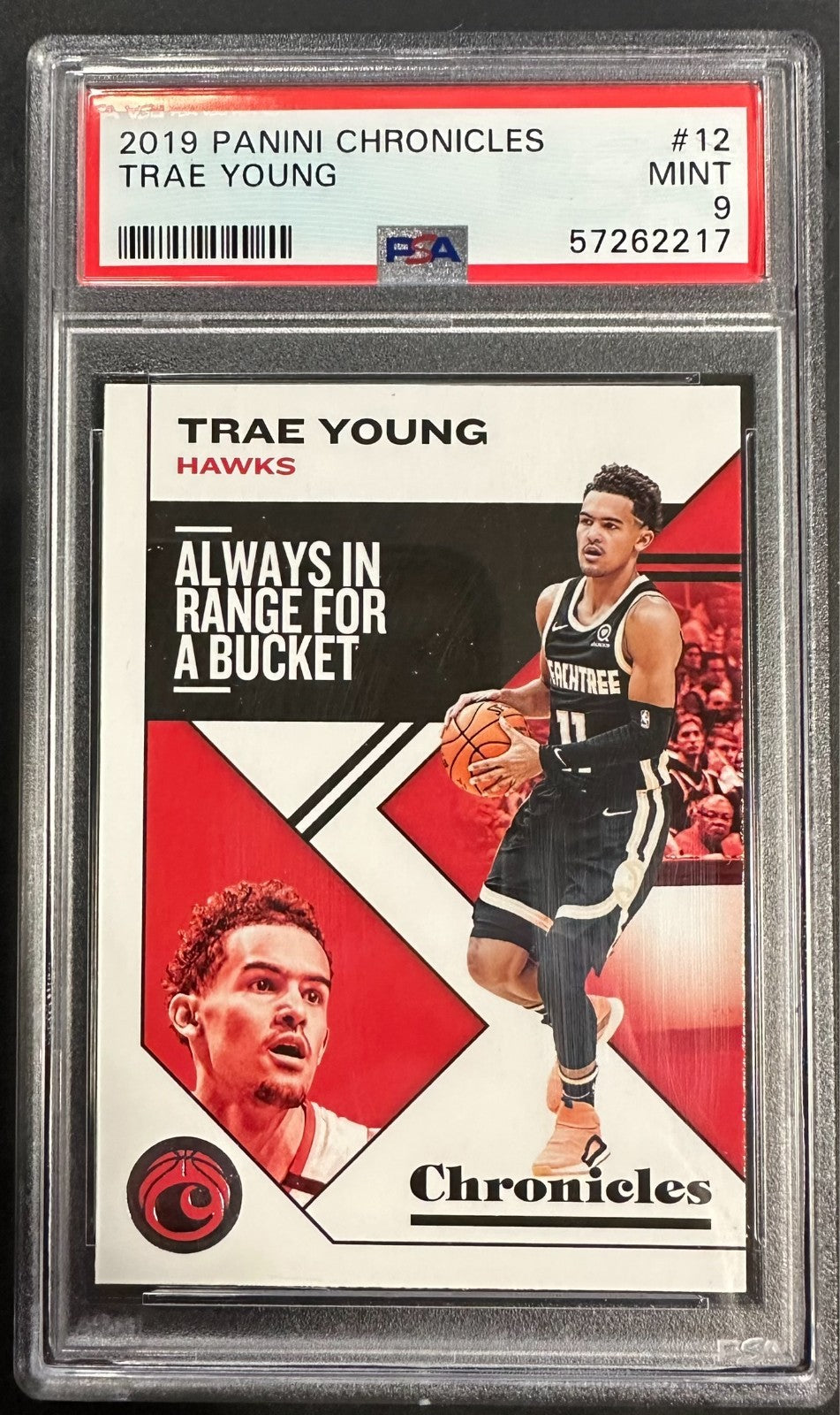 2019 Panini Chronicles Trae Young Card #12 PSA 9 Mint Hawks