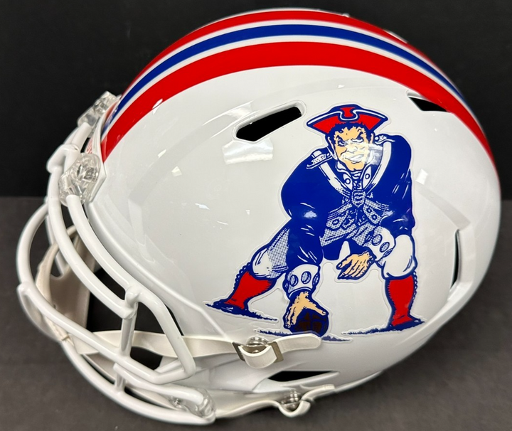 Will Campbell Autographed New England Patriots Full Size Replica Helmet JSA