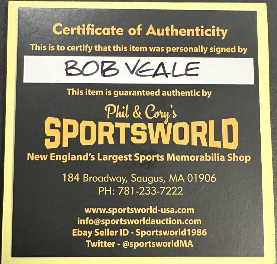 Bob Veale Autographed OML Baseball W/ Boston Red Sox 72-74 Insc