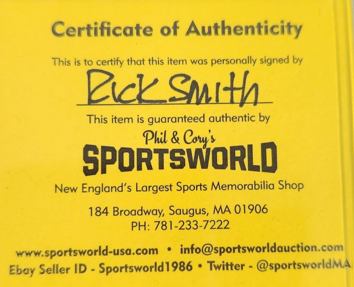 Rick Smith Autographed Boston Bruins 100th Anniversary Puck COA