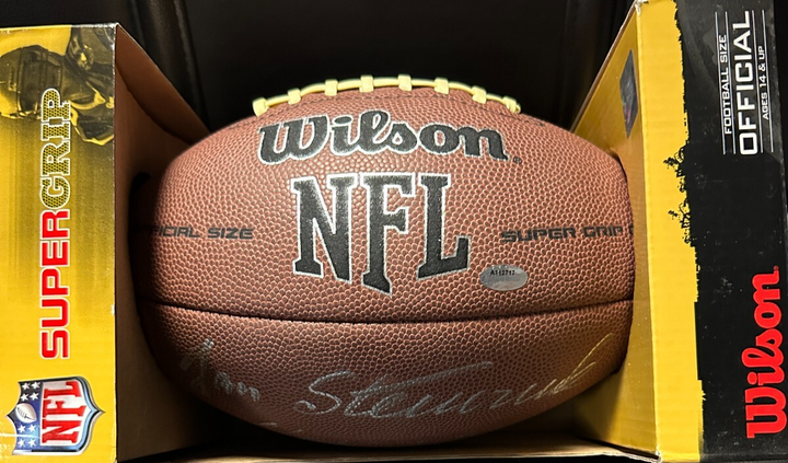 Jan Stenerud Autographed Wilson NFL Super Grip Football W/ HOF 91 Chiefs