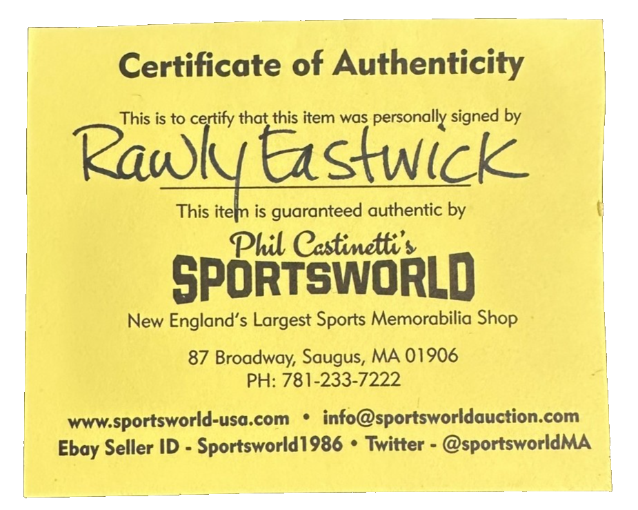 Rawley Eastwick Autographed Official Major League Baseball W/ 75 & 76 WS Champs