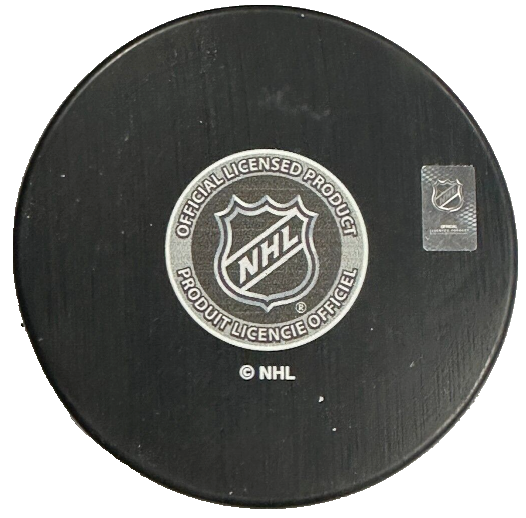 John Bucyk Autographed Boston Bruins 100th Anniversary Puck W/ HOF 1981